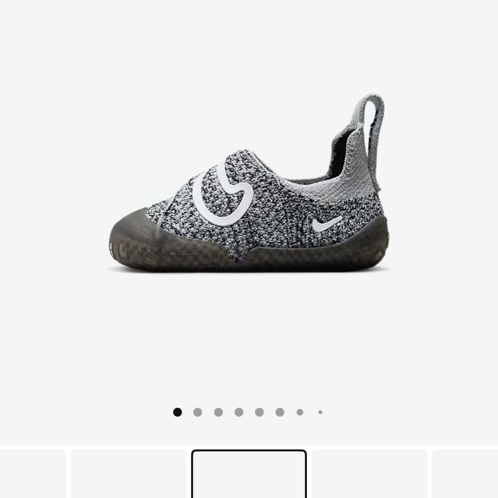 Nike Black and Gray Kids Slip-On Sneakers